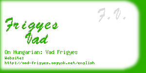 frigyes vad business card